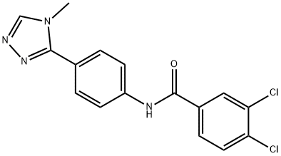 3,4-dichloro-N-[4-(4-methyl-1,2,4-triazol-3-yl)phenyl]benzamide Struktur