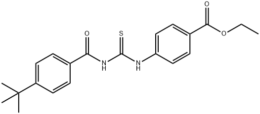 ethyl 4-({[(4-tert-butylbenzoyl)amino]carbonothioyl}amino)benzoate Struktur