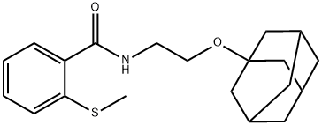 N-[2-(1-adamantyloxy)ethyl]-2-methylsulfanylbenzamide Struktur