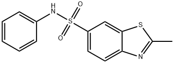 2-methyl-N-phenyl-1,3-benzothiazole-6-sulfonamide Struktur