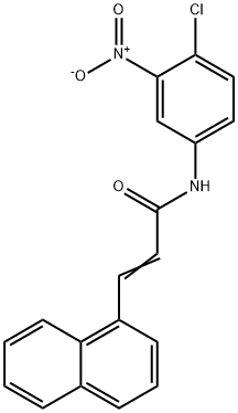 N-(4-chloro-3-nitrophenyl)-3-(1-naphthyl)acrylamide Struktur