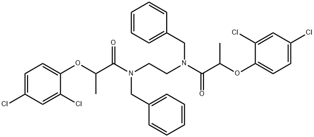 N,N'-1,2-ethanediylbis[N-benzyl-2-(2,4-dichlorophenoxy)propanamide] Struktur