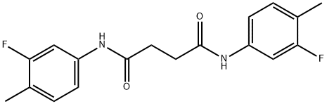 N,N'-bis(3-fluoro-4-methylphenyl)succinamide Struktur