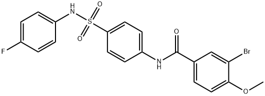 3-bromo-N-(4-{[(4-fluorophenyl)amino]sulfonyl}phenyl)-4-methoxybenzamide Struktur