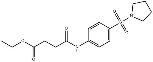 ethyl 4-oxo-4-{[4-(1-pyrrolidinylsulfonyl)phenyl]amino}butanoate Struktur