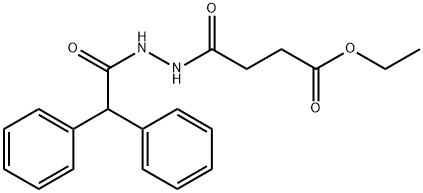 ethyl 4-[2-(diphenylacetyl)hydrazino]-4-oxobutanoate Struktur