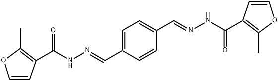 N',N''-[1,4-phenylenedi(methylylidene)]bis(2-methyl-3-furohydrazide) Struktur