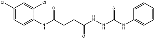 4-[2-(anilinocarbonothioyl)hydrazino]-N-(2,4-dichlorophenyl)-4-oxobutanamide Struktur