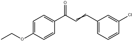 (2E)-3-(3-chlorophenyl)-1-(4-ethoxyphenyl)prop-2-en-1-one Struktur