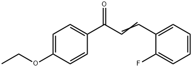 (2E)-1-(4-ethoxyphenyl)-3-(2-fluorophenyl)prop-2-en-1-one Struktur