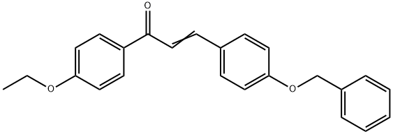 (2E)-3-[4-(benzyloxy)phenyl]-1-(4-ethoxyphenyl)prop-2-en-1-one Struktur