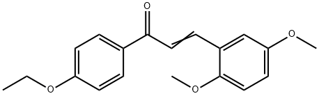 (2E)-3-(2,5-dimethoxyphenyl)-1-(4-ethoxyphenyl)prop-2-en-1-one Struktur