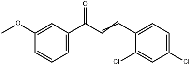 (2E)-3-(2,4-dichlorophenyl)-1-(3-methoxyphenyl)prop-2-en-1-one Struktur