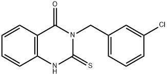 3-(3-chlorobenzyl)-2-sulfanylquinazolin-4(3H)-one Struktur