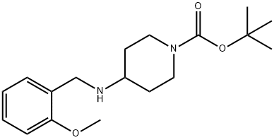 tert-Butyl 4-(2-methoxybenzylamino)piperidine-1-carboxylate Struktur