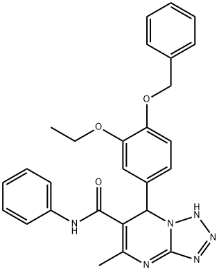 7-(4-(benzyloxy)-3-ethoxyphenyl)-5-methyl-N-phenyl-4,7-dihydrotetrazolo[1,5-a]pyrimidine-6-carboxamide Struktur