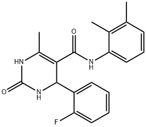 N-(2,3-dimethylphenyl)-4-(2-fluorophenyl)-6-methyl-2-oxo-1,2,3,4-tetrahydropyrimidine-5-carboxamide Struktur