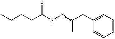 N-[(E)-1-phenylpropan-2-ylideneamino]pentanamide Struktur