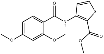 methyl 3-[(2,4-dimethoxybenzoyl)amino]thiophene-2-carboxylate Structure