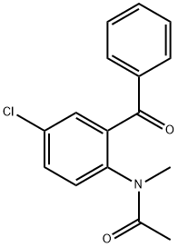 2-(N-acethyl-N-methylamino)-5-chlorobenzophenone Struktur