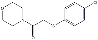 2-(4-chlorophenyl)sulfanyl-1-morpholin-4-ylethanone Struktur