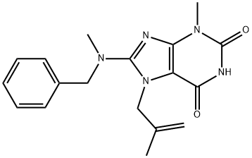 8-(benzyl(methyl)amino)-3-methyl-7-(2-methylallyl)-3,7-dihydro-1H-purine-2,6-dione Struktur