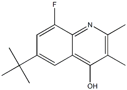 4-Quinolinol, 6-(1,1-dimethylethyl)-8-fluoro-2,3-dimethyl- Struktur