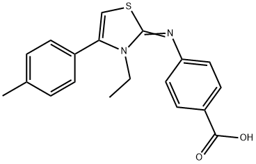 (Z)-4-((3-ethyl-4-(p-tolyl)thiazol-2(3H)-ylidene)amino)benzoic acid Struktur