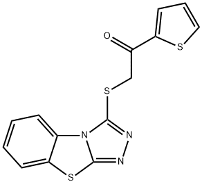 2-(benzo[4,5]thiazolo[2,3-c][1,2,4]triazol-3-ylthio)-1-(thiophen-2-yl)ethan-1-one Struktur