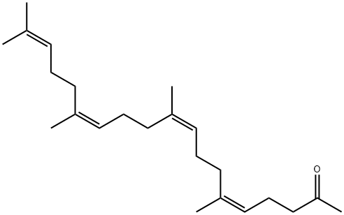 (5Z,9Z,13Z)-6,10,14,18-tetramethylnonadeca-5,9,13,17-tetraen-2-one Struktur