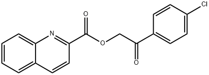 2-(4-chlorophenyl)-2-oxoethyl quinoline-2-carboxylate Struktur