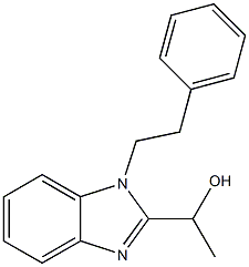 1-(1-phenethyl-1H-benzo[d]imidazol-2-yl)ethan-1-ol Struktur