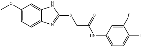 N-(3,4-difluorophenyl)-2-[(6-methoxy-1H-benzimidazol-2-yl)sulfanyl]acetamide Struktur