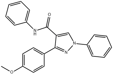 3-(4-methoxyphenyl)-N,1-diphenyl-1H-pyrazole-4-carboxamide Struktur