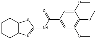 3,4,5-trimethoxy-N-(4,5,6,7-tetrahydrobenzo[d]thiazol-2-yl)benzamide Struktur