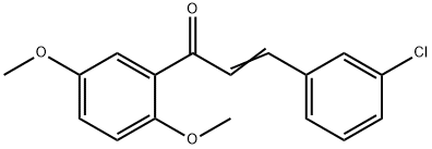 (2E)-3-(3-chlorophenyl)-1-(2,5-dimethoxyphenyl)prop-2-en-1-one Struktur