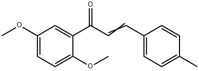 (2E)-1-(2,5-dimethoxyphenyl)-3-(4-methylphenyl)prop-2-en-1-one Struktur