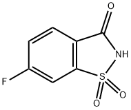 6-FLUORO-2,3-DIHYDRO-1LAMBDA(6),2-BENZOTHIAZOLE-1,1,3-TRIONE Struktur