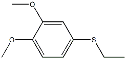 4-ethylsulfanyl-1,2-dimethoxybenzene Struktur