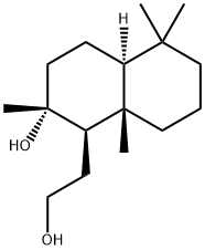 1-Naphthaleneethanol,decahydro-2-hydroxy- 2,5,5,8a-tetramethyl-,(1R,2R,4aS,8aS)- Struktur