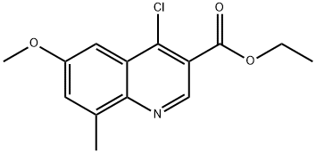 ethyl 4-chloro-6-methoxy-8-methylquinoline-3-carboxylate Struktur