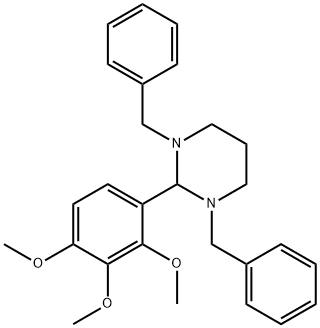 1,3-dibenzyl-2-(2,3,4-trimethoxyphenyl)hexahydropyrimidine Struktur