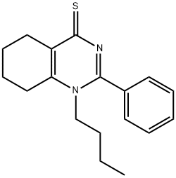 1-butyl-2-phenyl-5,6,7,8-tetrahydroquinazoline-4(1H)-thione Struktur