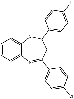 4-(4-chlorophenyl)-2-(4-fluorophenyl)-2,3-dihydrobenzo[b][1,4]thiazepine Struktur