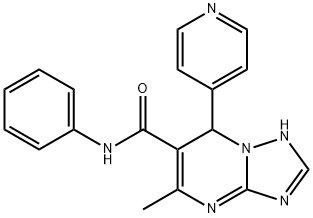 5-methyl-N-phenyl-7-(pyridin-4-yl)-4,7-dihydro-[1,2,4]triazolo[1,5-a]pyrimidine-6-carboxamide Struktur