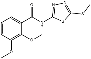 2,3-dimethoxy-N-(5-(methylthio)-1,3,4-thiadiazol-2-yl)benzamide Struktur