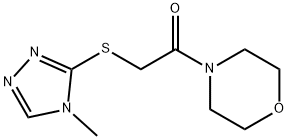 2-((4-methyl-4H-1,2,4-triazol-3-yl)thio)-1-morpholinoethan-1-one Struktur