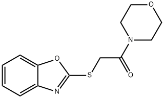 2-(benzo[d]oxazol-2-ylthio)-1-morpholinoethan-1-one Struktur