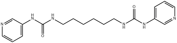 1-pyridin-3-yl-3-[6-(pyridin-3-ylcarbamoylamino)hexyl]urea Struktur