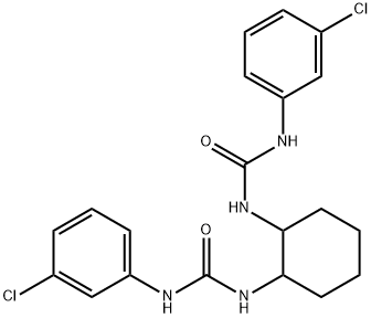 1-(3-chlorophenyl)-3-[2-[(3-chlorophenyl)carbamoylamino]cyclohexyl]urea Struktur